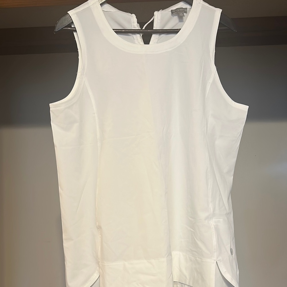 White Sleeveless Talbots athletic Top